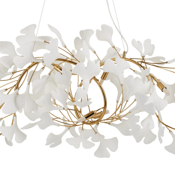 Step Into Design Lampa wisząca BOTANIKA WAVE złoto biała 135 cm XY080P-120