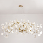 Step Into Design Lampa wisząca BOTANIKA WAVE złoto biała 135 cm XY080P-120
