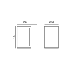 Italux Lenta 3K Zewnętrzna Ścienna Czarny piaskowany IP54 1xLED 15W 3000K OWL-2805-1-3K