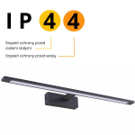 Light Prestige Kinkiet Isla średni 1xLED czarny IP44 GS-LWB-12W BK CCT