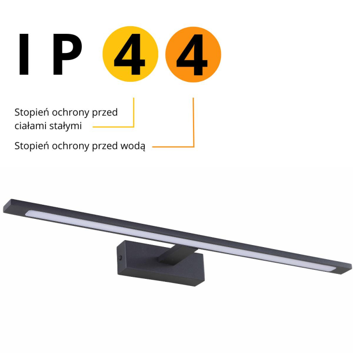 Light Prestige Kinkiet Isla średni 1xLED czarny IP44 GS-LWB-12W BK CCT