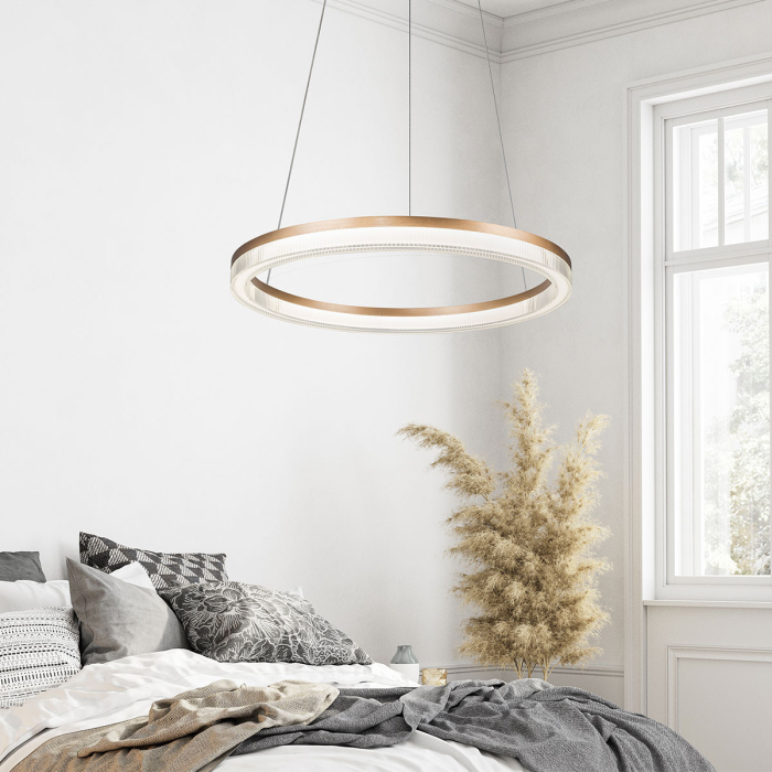 Light Prestige Lampa wisząca Midway Cristal duża triangle 1xLED LP-033/1P L GD Cristal Triangle