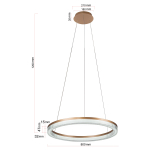 Light Prestige Lampa wisząca Midway Cristal duża triangle 1xLED LP-033/1P L GD Cristal Triangle