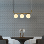 Light Prestige Lampa wisząca Alisa 3xE14 złota/biała LP-005/3L GD
