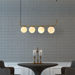 Light Prestige Lampa wisząca Alisa 4xE14 złota/biała LP-005/4L GD