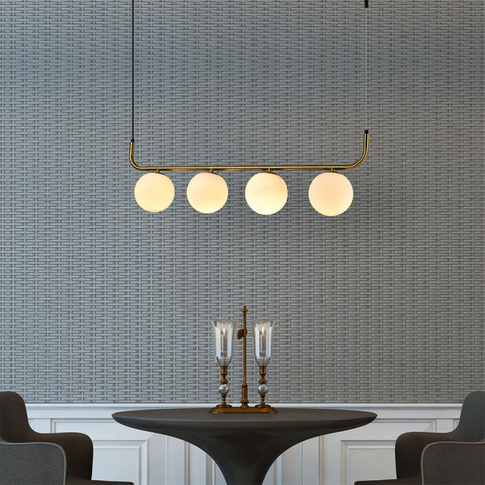 Light Prestige Lampa wisząca Alisa 4xE14 złota/biała LP-005/4L GD