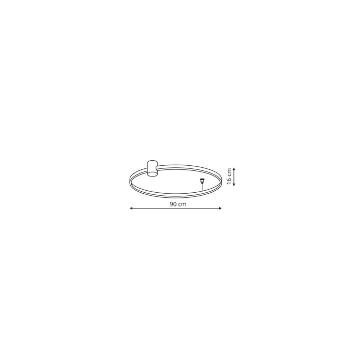 Light Prestige Plafon Ring L CCT 1xLED czarny LP-909/1C L BK CCT