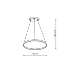 Light Prestige Lampa wisząca Ring mały CCT 1xLED czarny LP-909/1P S BK CCT