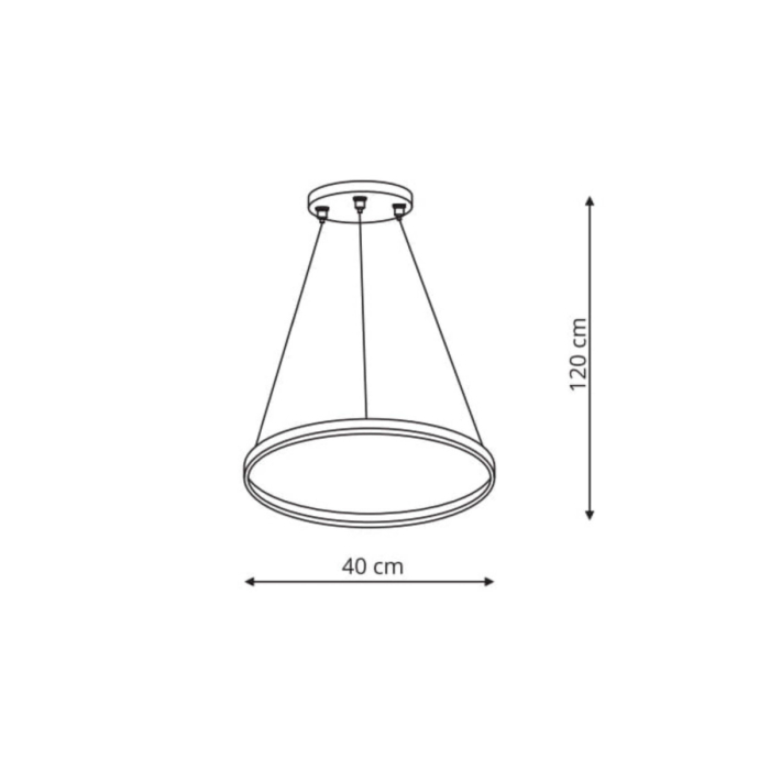 Light Prestige Lampa wisząca Ring mały CCT 1xLED czarny LP-909/1P S BK CCT