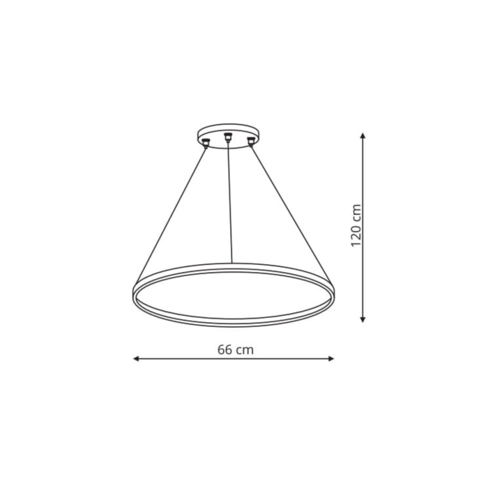 Light Prestige Lampa wisząca Ring średni CCT 1xLED czarny LP-909/1P M BK CCT
