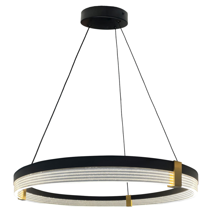 Light Prestige Lampa wisząca Plum 1 LED CCT duża czarna LP-0407/1P L BK Triangle