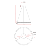 Light Prestige Lampa wisząca Midway Cristal mała triangle 1xLED LP-033/1P S GD Cristal Triangle