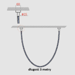 Light Prestige Lampa wisząca Rope Light 3M 1xLED biały/złoty LP-642/3M