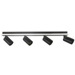 Light Prestige Lampa sufitowa Parma 4xGU10 + 1xLED czarna LP-0612/4C BK
