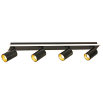 Light Prestige Lampa sufitowa Parma 4xGU10 + 1xLED czarna LP-0612/4C BK