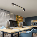 Light Prestige Lampa sufitowa Perugia 4xGU10 + 1xLED czarna LP-0703/4C BK