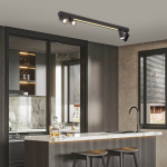 Light Prestige Lampa sufitowa Perugia 4xGU10 + 1xLED czarna LP-0703/4C BK