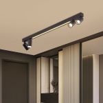 Light Prestige Lampa sufitowa Perugia 4xGU10 + 1xLED czarna LP-0703/4C BK