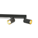 Light Prestige Lampa sufitowa Perugia 4xGU10 + 1xLED czarna LP-0703/4C BK