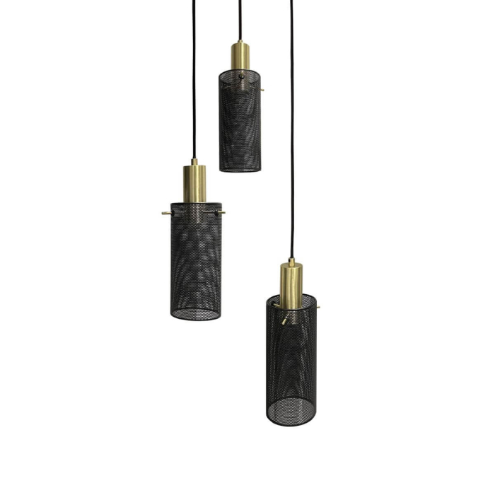 Light Prestige Lampa wisząca Tirana 3xE27 czarna LP-945/3P BK