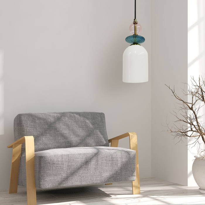 Light Prestige Lampa wisząca Tropea 1xE27 biała, średnia LP-2004/1P M WH