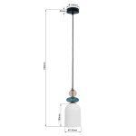 Light Prestige Lampa wisząca Tropea 1xE27 biała, średnia LP-2004/1P M WH