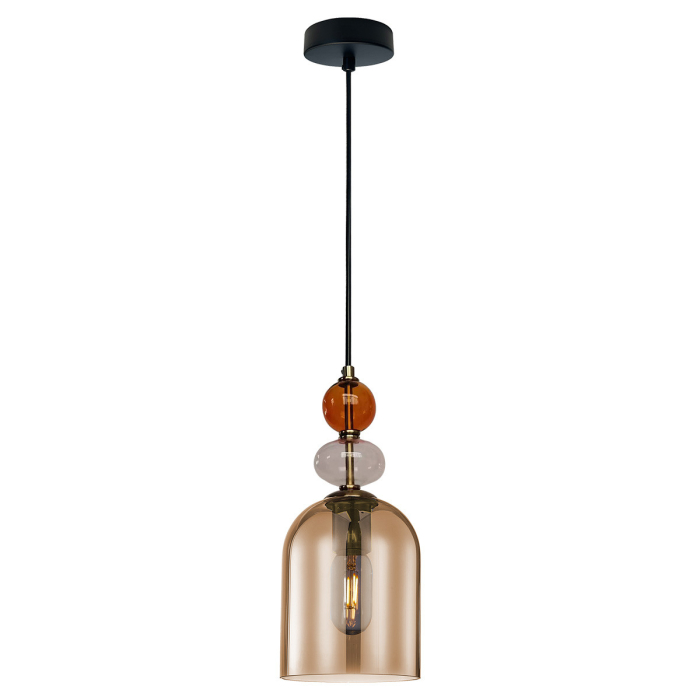 Light Prestige Lampa wisząca Tropea 1xE27 bursztynowa, średnia LP-2004/1P M AM