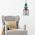 Light Prestige Lampa wisząca Tropea 1xE27 dymna, średnia LP-2004/1P M SM