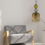 Light Prestige Lampa wisząca Tropea 1xE27 bursztynowa, mała LP-2004/1P S AM