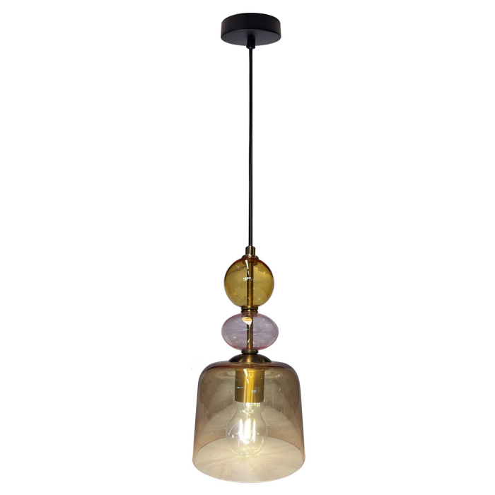 Light Prestige Lampa wisząca Tropea 1xE27 bursztynowa, mała LP-2004/1P S AM
