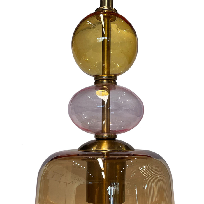 Light Prestige Lampa wisząca Tropea 1xE27 bursztynowa, mała LP-2004/1P S AM