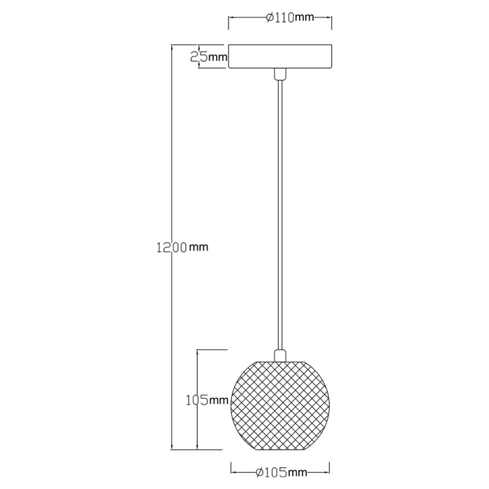 Light Prestige Lampa wisząca Diamond 1 1xLED CCT złota LP-2202/1P GD