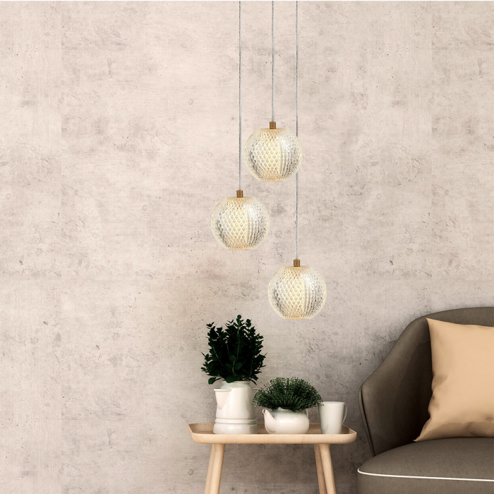 Light Prestige Lampa wisząca Diamond 3 3xLED CCT złota LP-2202/3P GD