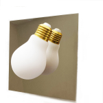 Step Into Design Lampa ścienna BULB złota 15 cm ST-8716W
