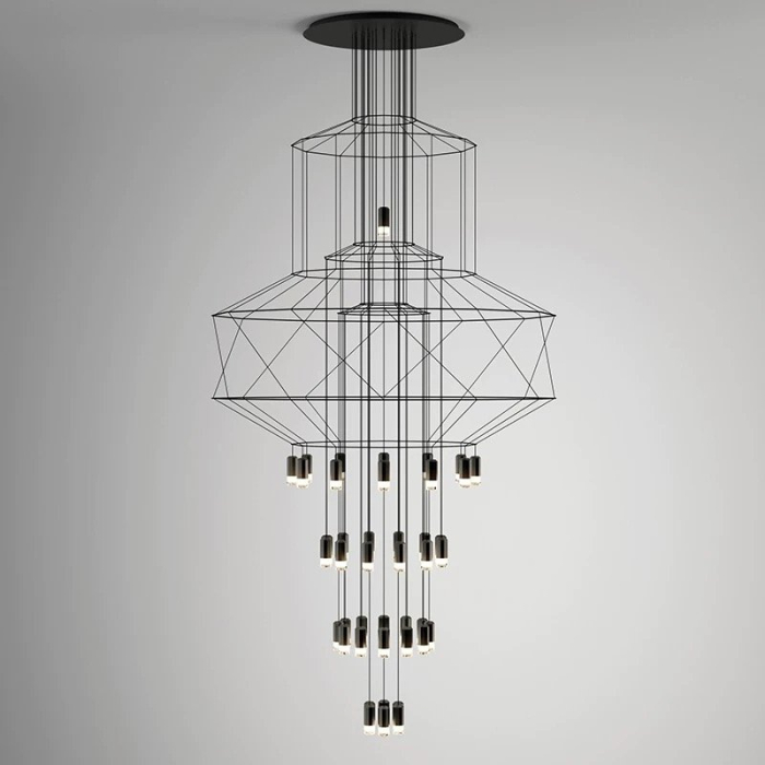 Step Into Design Lampa wisząca LINEA-43 XL czarna 150 cm XT100-43P-XL