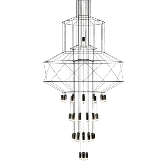 Step Into Design Lampa wisząca LINEA-43 XL czarna 150 cm XT100-43P-XL