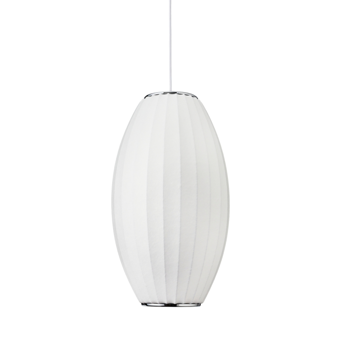 Step Into Design Lampa wisząca SILK BARREL biała 50 cm ST-2335-20