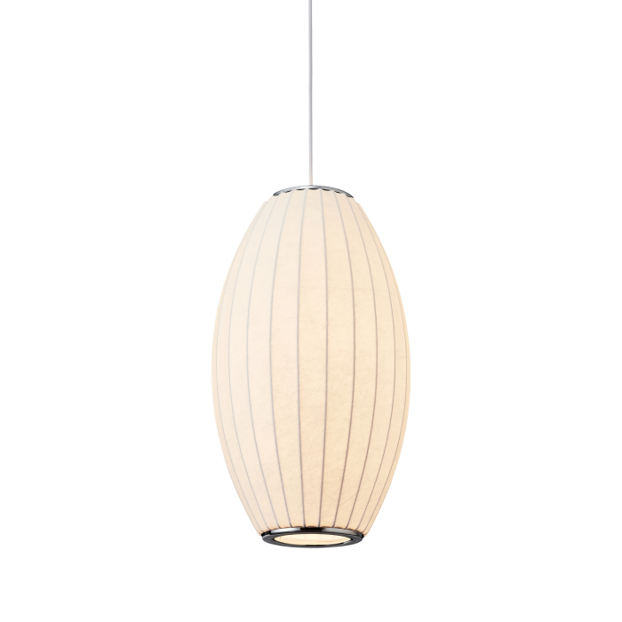 Step Into Design Lampa wisząca SILK BARREL biała 50 cm ST-2335-20