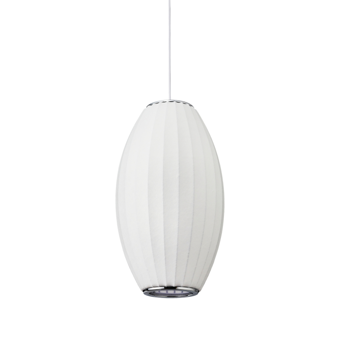 Step Into Design Lampa wisząca SILK BARREL biała 50 cm ST-2335-20
