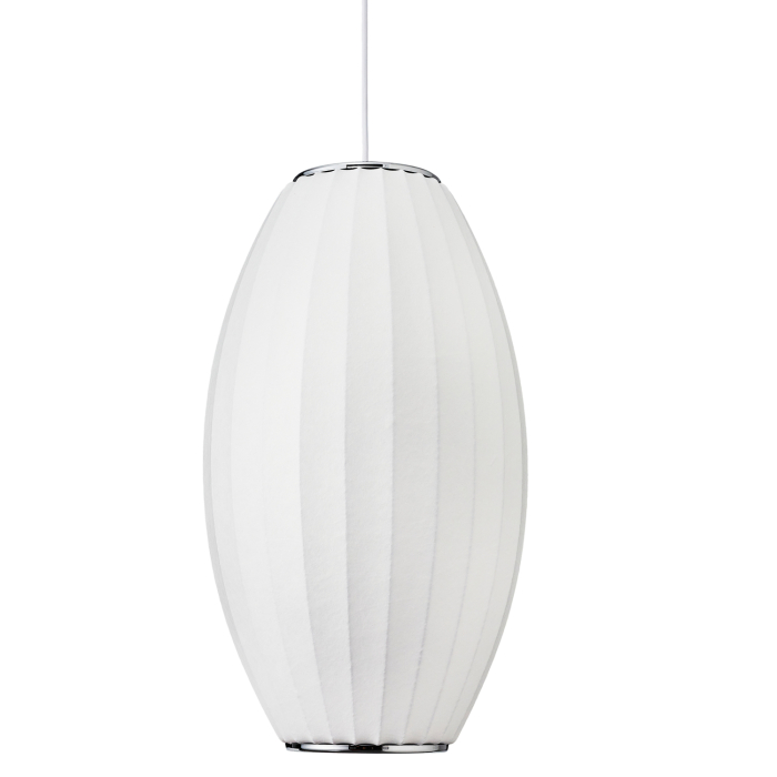 Step Into Design Lampa wisząca SILK BARREL biała 60 cm ST-2335-30