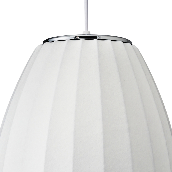 Step Into Design Lampa wisząca SILK BARREL biała 60 cm ST-2335-30