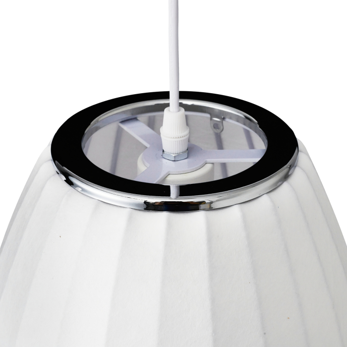 Step Into Design Lampa wisząca SILK BARREL biała 60 cm ST-2335-30
