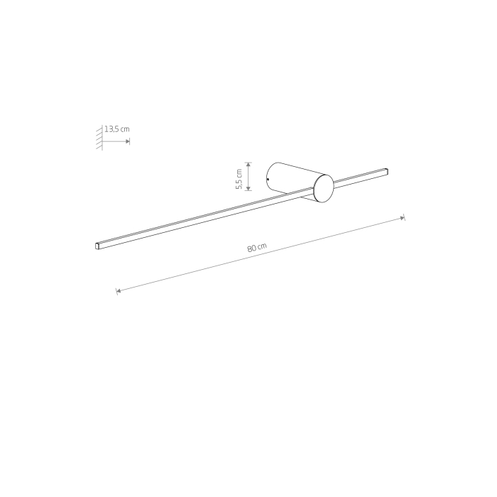 Nowodvorski SABER LED M  Ścienna Kinkiet obrazowe Max moc 11W LED 3000K Czarny 10312