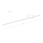 Nowodvorski SABER LED L  Ścienna Kinkiet obrazowe Max moc 16W LED 3000K Czarny 10314
