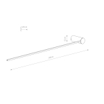 Nowodvorski ARM LED L  Ścienna Kinkiet obrazowe Max moc 14W LED 3000K Czarny 10367