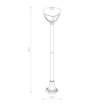 Nowodvorski AMELIA Zewnętrzna  Słupek Max moc 10W only LED E27 Czarny 10497