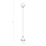 Nowodvorski AMELIA Zewnętrzna  Słupek Max moc 10W only LED E27 Czarny 10498