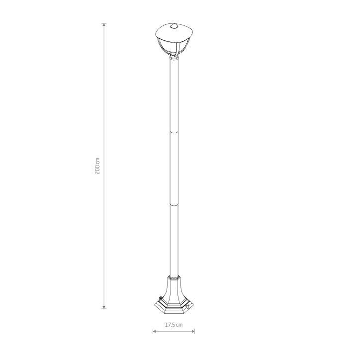 Nowodvorski AMELIA Zewnętrzna  Słupek Max moc 10W only LED E27 Czarny 10498