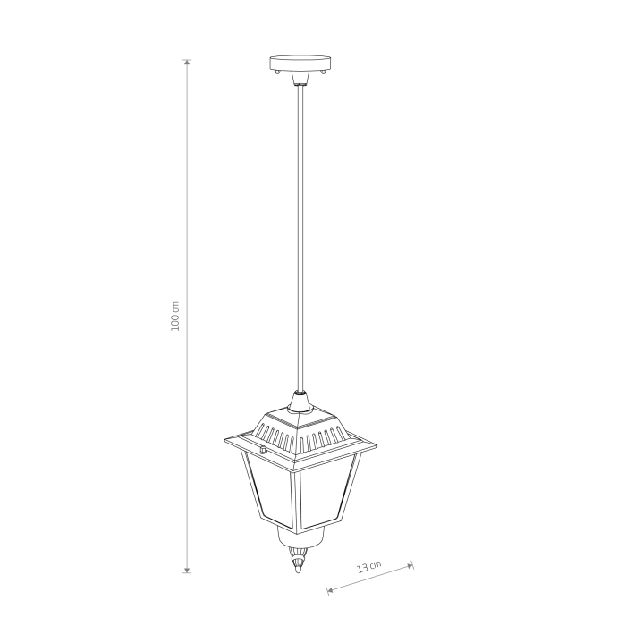 Nowodvorski ANA Zewnętrzna  Sufitowa Wisząca Max moc 10W only LED E27 Czarny 10500