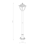 Nowodvorski ANA Zewnętrzna  Słupek Max moc 10W only LED E27 Czarny 10501
